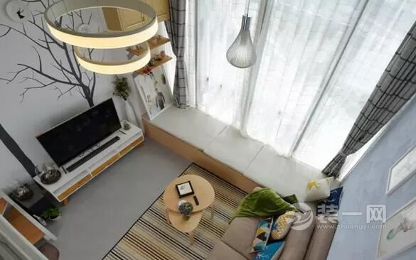47平现代简约一室Loft公寓装修效果图
